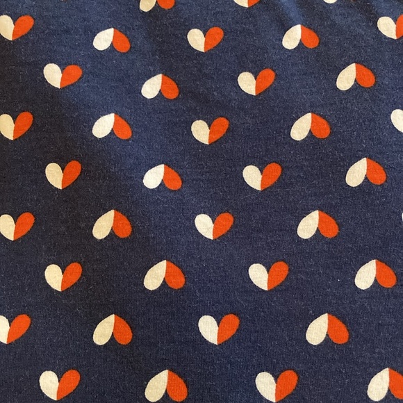 ANN TAYLOR Navy Red & White Heart Design Stretch Camisole - Size M. - Picture 3 of 12
